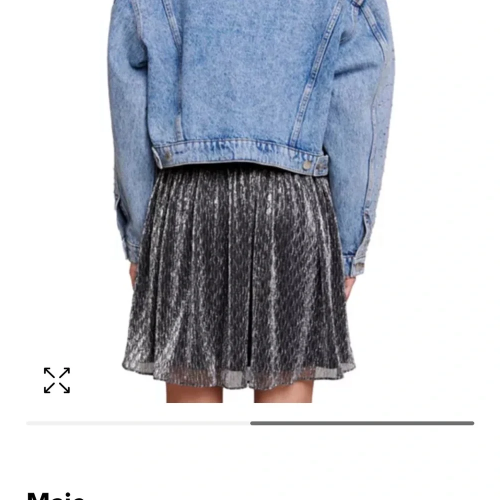 Maje Betoile Rhinetone denim jacket